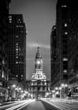 Philadelphia City Hall From Broad Street Black and White Vertical Philadelphia City Hall From Broad Street black and white