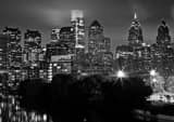 Philadelphia City Skyline Black and White Horizontal Philadelphia City Skyline black and white