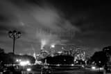 Philadelphia City Skyline From Art Museum Steps Black and White Horizontal Philadelphia City Skyline From Art Museum Steps black and white