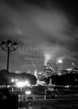 Philadelphia City Skyline From Art Museum Steps Black and White Vertical Philadelphia City Skyline From Art Museum Steps black and white