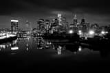 Philadelphia Pa Skyline South Street Black and White Horizontal Philadelphia Pa Skyline South Street black and white