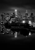 Philadelphia Pa Skyline South Street Black and White Vertical Philadelphia Pa Skyline South Street black and white