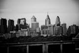 Philadelphia Skyline Pre Comcast Tower Black and White Horizontal Philadelphia Skyline Pre Comcast Tower black and white