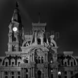 Philly City Hall Black and White Square Philly City Hall black and white