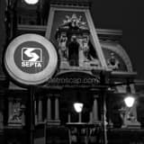 Septa Sign City Hall Black and White Square Septa Sign City Hall black and white