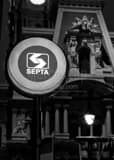 Septa Sign City Hall Black and White Vertical Septa Sign City Hall black and white