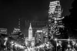View Down Ben Franklin Parkway Black and White Horizontal View Down Ben Franklin Parkway black and white