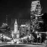 View Down Ben Franklin Parkway Black and White Square View Down Ben Franklin Parkway black and white