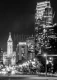 View Down Ben Franklin Parkway Black and White Vertical View Down Ben Franklin Parkway black and white