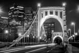 6th Street Roberto Clemente Bridge Black and White Horizontal 6th Street Roberto Clemente Bridge black and white