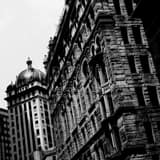 Granite Building Black and White Square Granite Building black and white