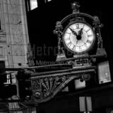 Kauffmans Clock Black and White Square Kauffmans Clock black and white