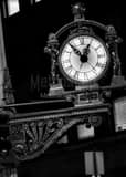 Kauffmans Clock Black and White Vertical Kauffmans Clock black and white