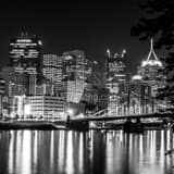 Ninth Avenue Bridge Pittsburgh Skyline Black and White Square Ninth Avenue Bridge Pittsburgh Skyline black and white