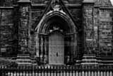 Red Door Trinity Cathedral Black and White Horizontal Red Door Trinity Cathedral black and white