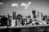 Thunderhead Over Downtown Pittsburgh Black and White Horizontal Thunderhead Over Downtown Pittsburgh black and white