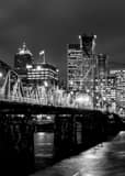 Hawthorne Street Bridge Black and White Vertical Hawthorne Street Bridge black and white