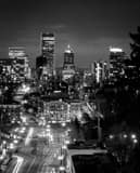Portland City Skyline Vista Avenue Black and White Vertical Portland City Skyline Vista Avenue black and white