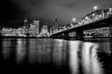 Portland Oregon Skyline Black and White Horizontal Portland Oregon Skyline black and white