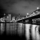 Portland Oregon Skyline Black and White Square Portland Oregon Skyline black and white