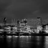 Portland Skyline Eastbank Esplande Black and White Square Portland Skyline Eastbank Esplande black and white
