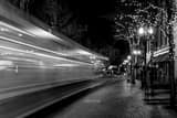 Streetcar On Yamhill Black and White Horizontal Streetcar On Yamhill black and white