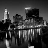Providence Ri City Skyline Black and White Square Providence Ri City Skyline black and white