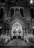 Old Richmond City Hall Building Black and White Vertical Old Richmond City Hall Building black and white