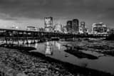 Richmond Virginia Skyline At Dusk Black and White Horizontal Richmond Virginia Skyline At Dusk black and white