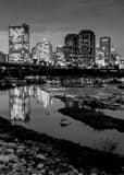 Richmond Virginia Skyline At Dusk Black and White Vertical Richmond Virginia Skyline At Dusk black and white