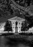 Stonewall Jackson Statue On Virginia Statehouse Grounds Black and White Vertical Stonewall Jackson Statue On Virginia Statehouse Grounds black and white