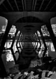 Under The Manchester Bridge Black and White Vertical Under The Manchester Bridge black and white