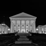 Virginia Statehouse Black and White Square Virginia Statehouse black and white