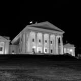 Virginia Statehouse Black and White Square Virginia Statehouse black and white