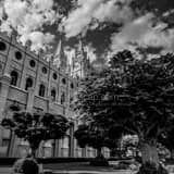 North Side LDS Temple Black and White Square North Side LDS Temple black and white