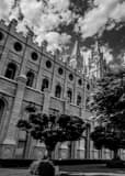 North Side LDS Temple Black and White Vertical North Side LDS Temple black and white