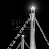 Alamodome Spires Black and White Square Alamodome Spires black and white