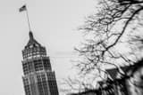 American Flag Tower Life Building Black and White Horizontal American Flag Tower Life Building black and white
