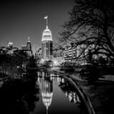 Downtown San Antonio Texas Skyline Black and White Square Downtown San Antonio Texas Skyline black and white