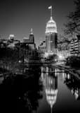 Downtown San Antonio Texas Skyline Black and White Vertical Downtown San Antonio Texas Skyline black and white