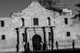 Mission San Antonio De Valero The Alamo Black and White Horizontal Mission San Antonio De Valero The Alamo black and white