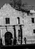 Mission San Antonio De Valero The Alamo Black and White Vertical Mission San Antonio De Valero The Alamo black and white