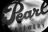 Pearl Brewery Sign Black and White Horizontal Pearl Brewery Sign black and white