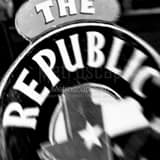 Republic Of Texas Black and White Square Republic Of Texas black and white