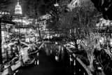 River Walk Black and White Horizontal River Walk black and white