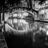 River Walk Black and White Square River Walk black and white
