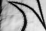 Stitches On Worlds Largest Cowboy Boots Black and White Horizontal Stitches On Worlds Largest Cowboy Boots black and white