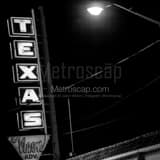Texas Neon Advertising Sign Black and White Square Texas Neon Advertising Sign black and white