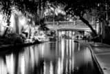 The San Antonio River Walk Black and White Horizontal The San Antonio River Walk black and white