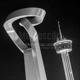 Torch Of Friendship Tower Of The Americas Black and White Square Torch Of Friendship Tower Of The Americas black and white